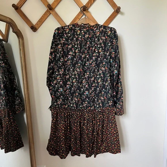 Maeve by Anthropologie Marlie Floral Button Front Tunic Dress - Picture 4 of 5